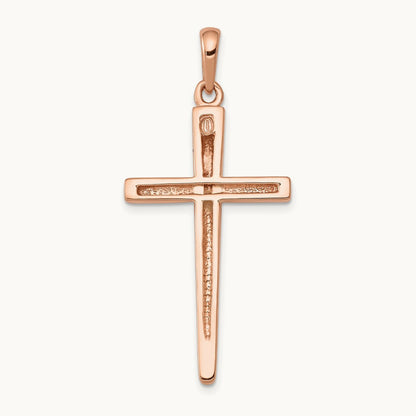 Cross Pendant, 14K Rose Gold