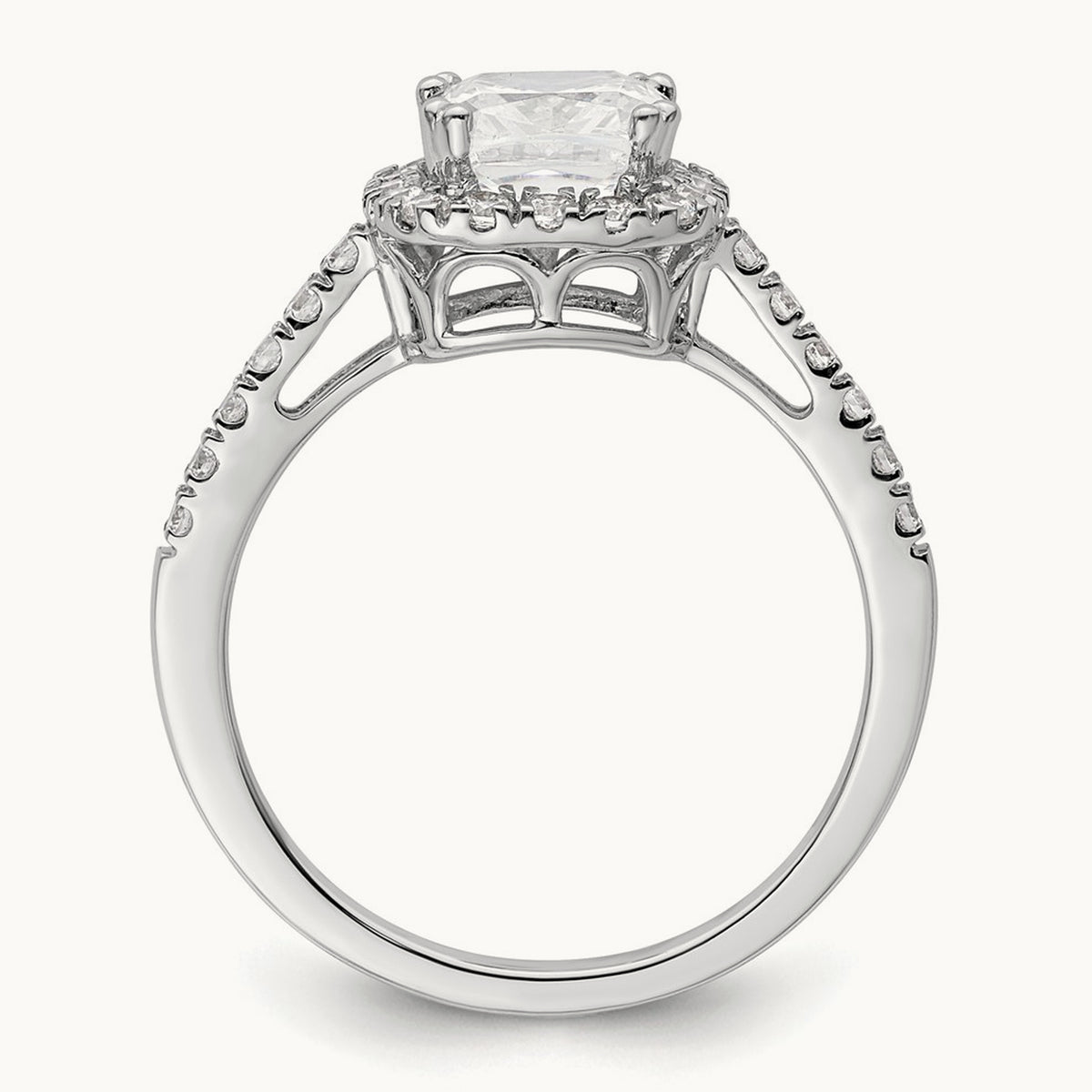 Cushion Semi-Mount Halo Engagement Ring — 2/5 ct, Standard, 7