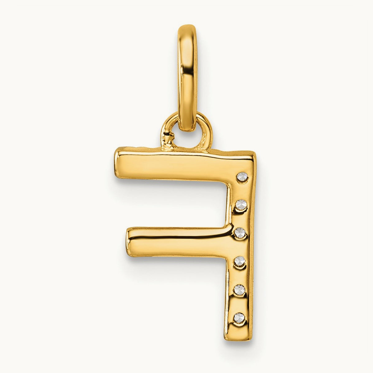 Twisted Diamond Charm — 14K Yellow Gold, F