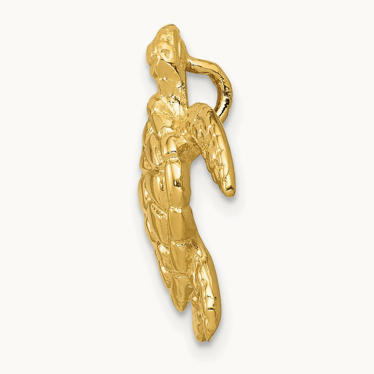 Polished Large Sea Turtle Chain Slide, 14K