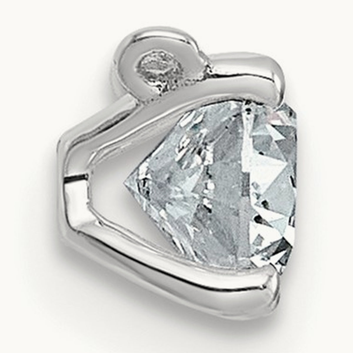 Round Four-Prong Chain Slide Pendant, 0.50 ct tw Lab-Grown Diamond