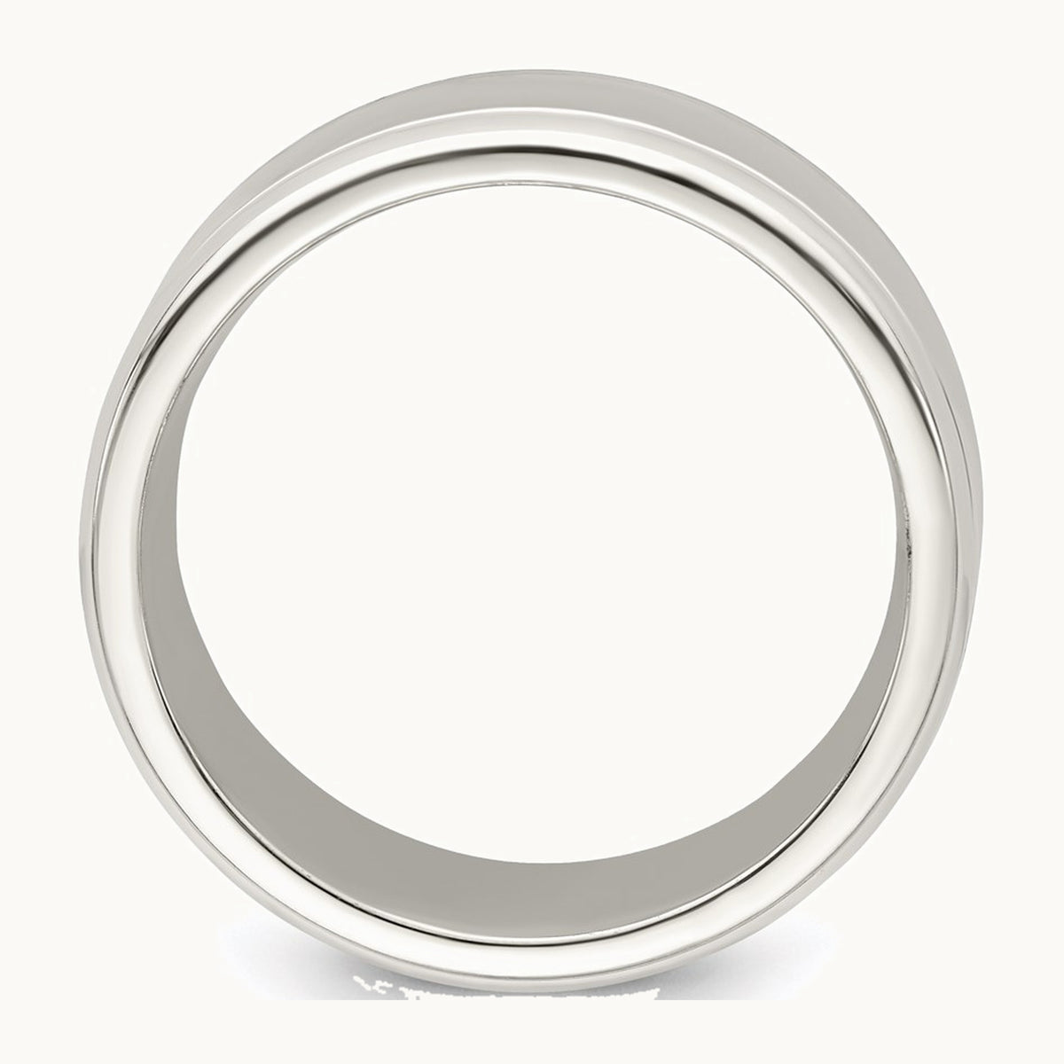 Sterling Silver 6mm Polished Flat Beveled Edge Fancy Band