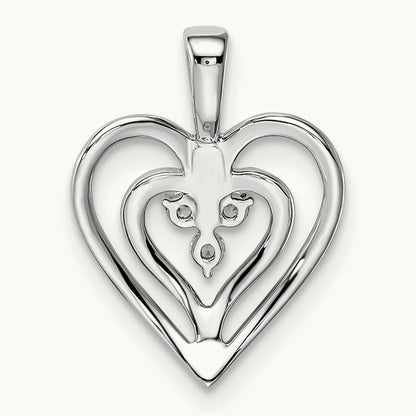 Polished Heart Diamond Pendant — photo set
