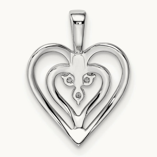 Polished Heart Diamond Pendant — photo set