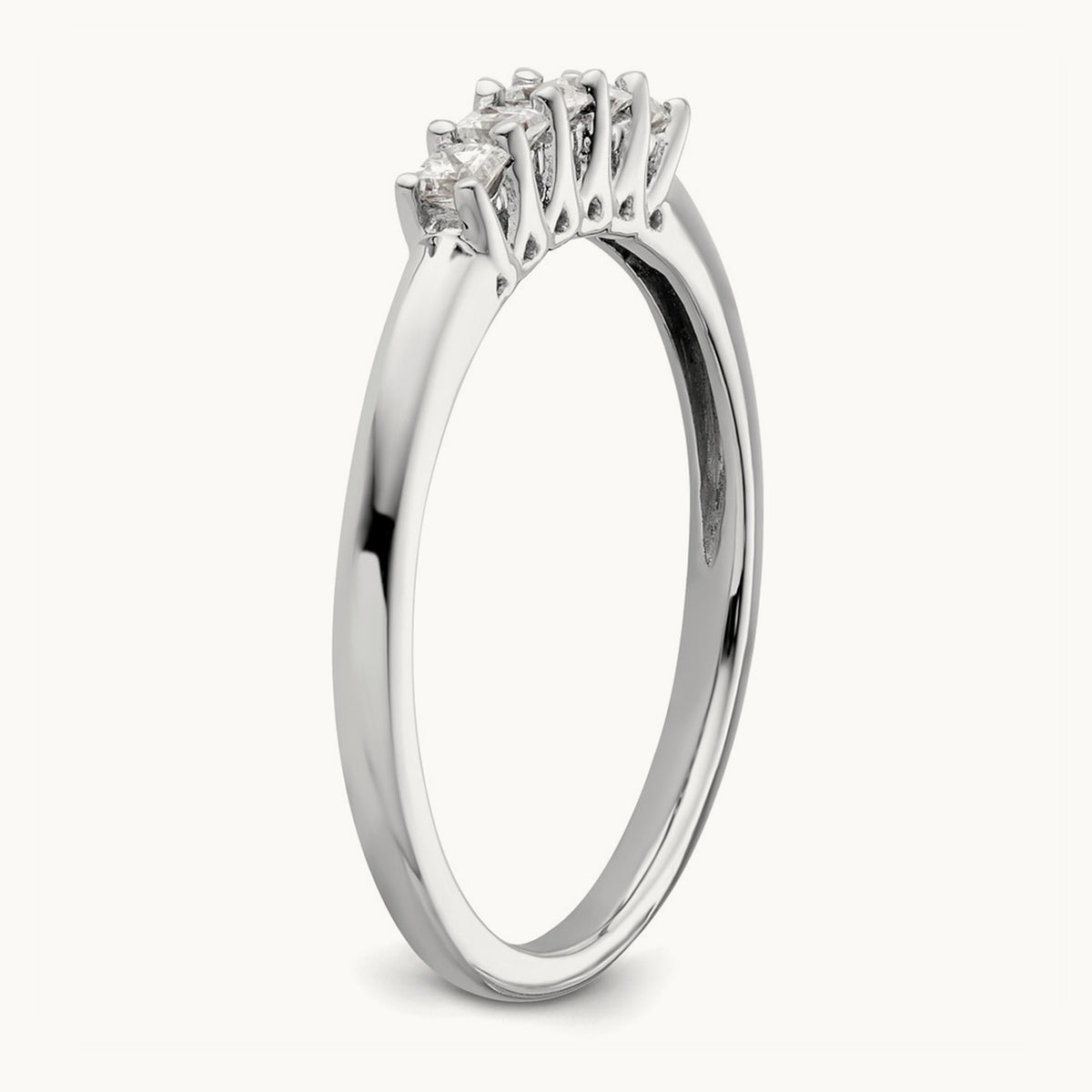 5-Stone Diamond Band, 14K White Gold