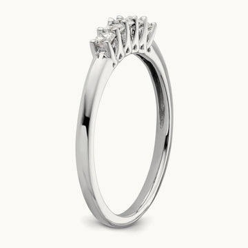 5-Stone Diamond Band, 14K White Gold