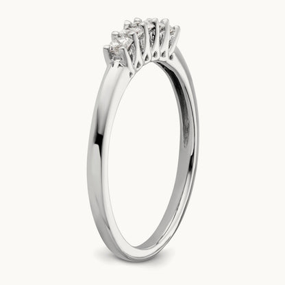 5-Stone Diamond Band, 14K White Gold