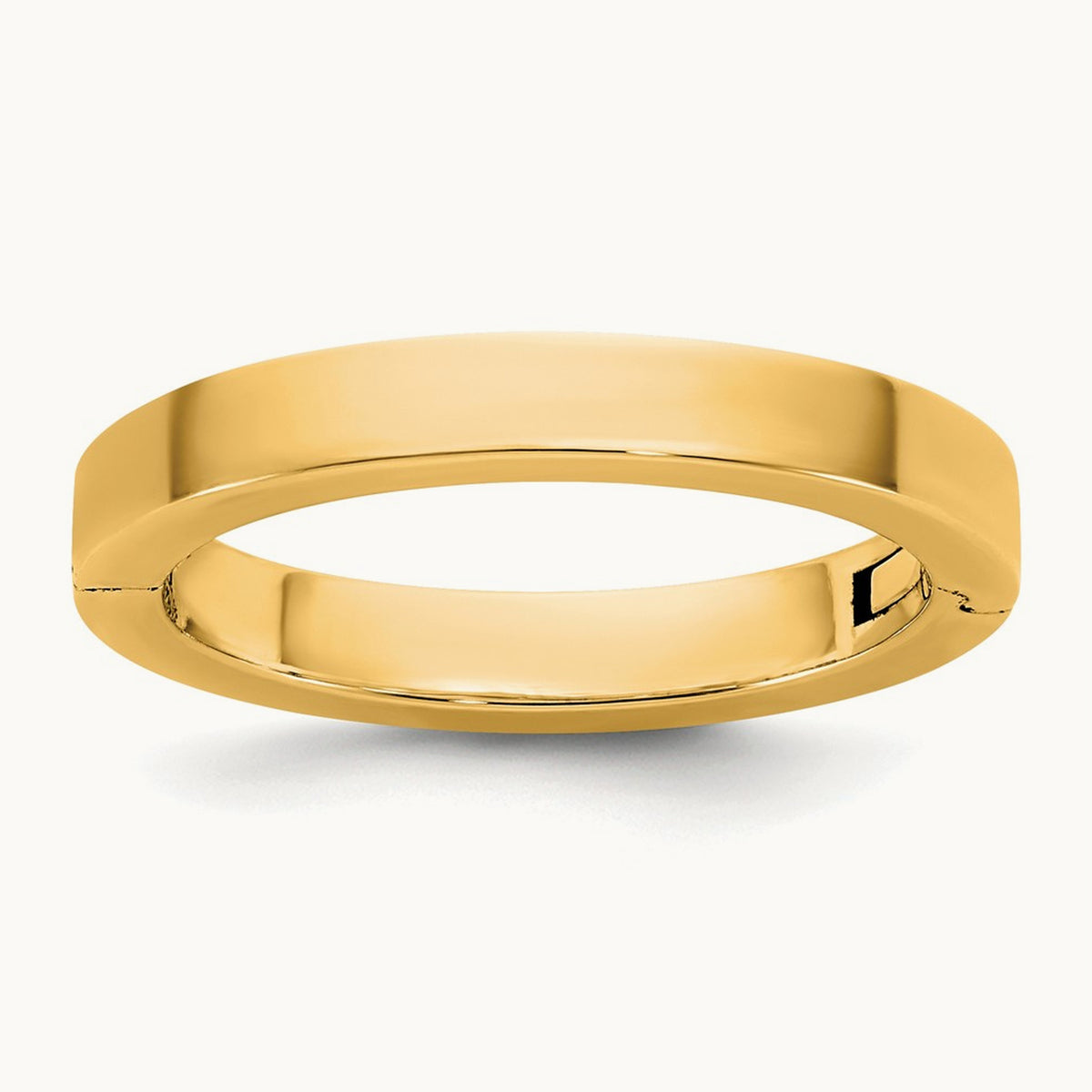 CLIQ Hinged Flat Wedding Band, 3mm, 14K Yellow Gold