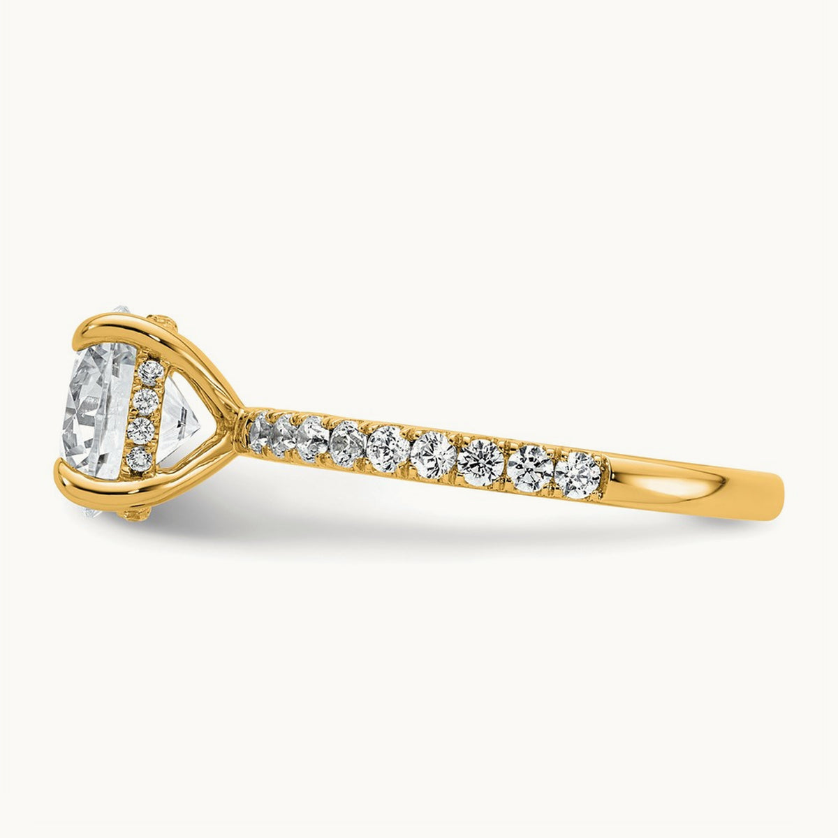 Round Solitaire Engagement Ring, 1.25-3.50 ct tw Lab-Grown Diamond — 14K Yellow Gold, 7 (2)