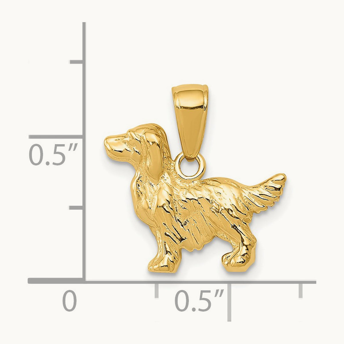Springer Spaniel Dog Pendant, 14K