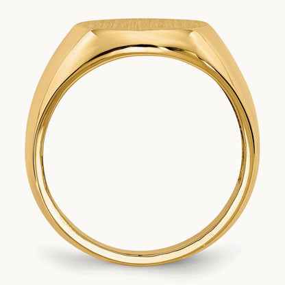 Open Back Mens Signet Ring — photo set