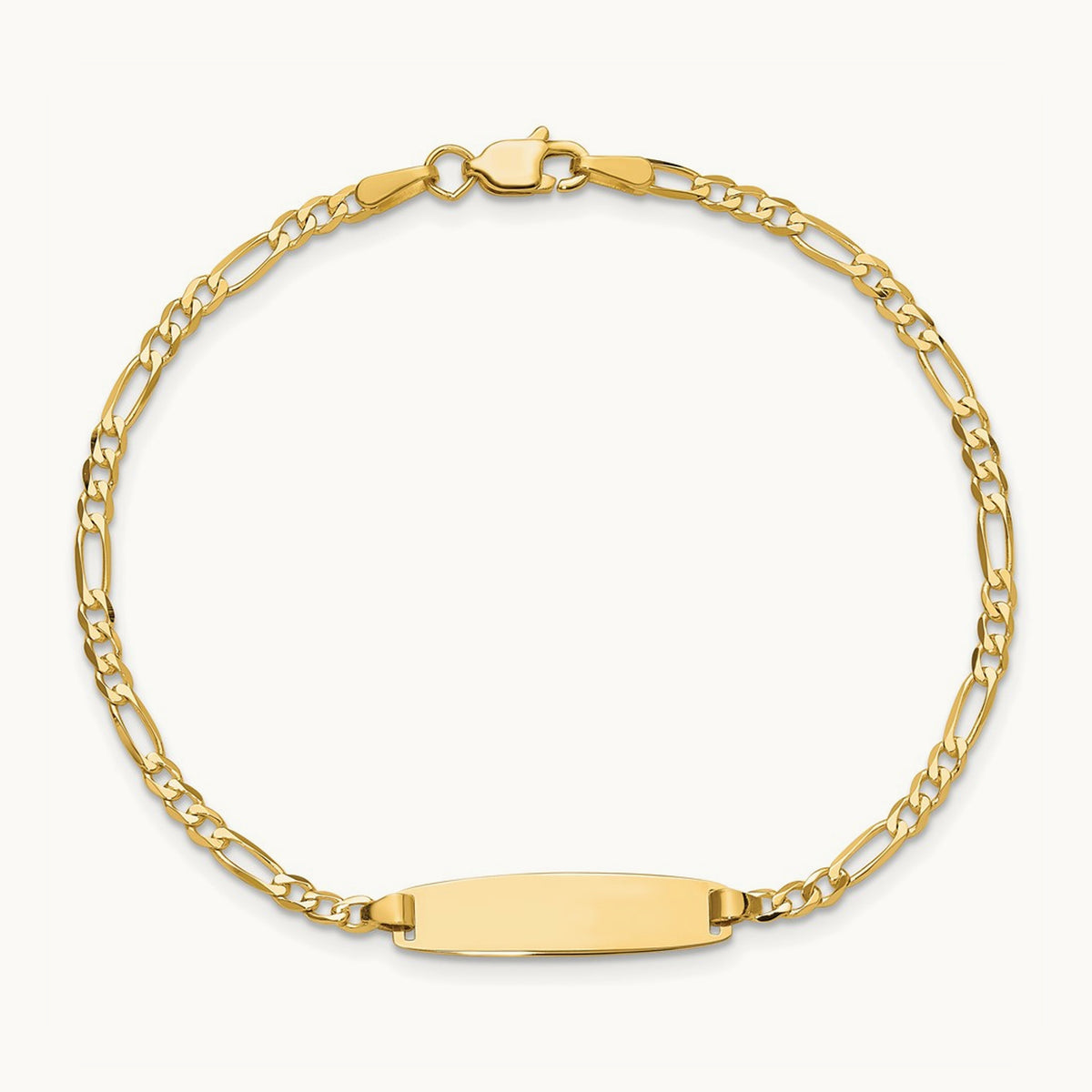 Figaro Link ID Bracelet, 14K