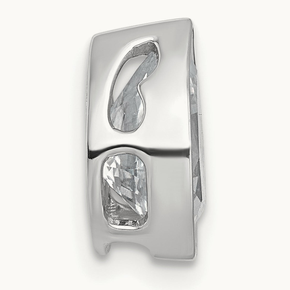 Pear Bezel Chain Slide, 0.25-3.00 ct tw Lab-Grown Diamond — 2 ct, 14K White Gold