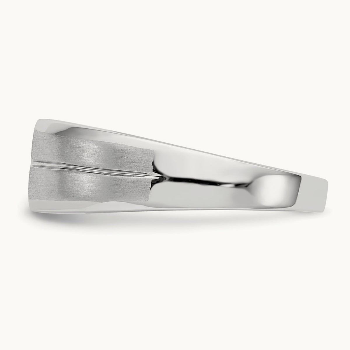 Diamond Mens Ring, 14K White Gold