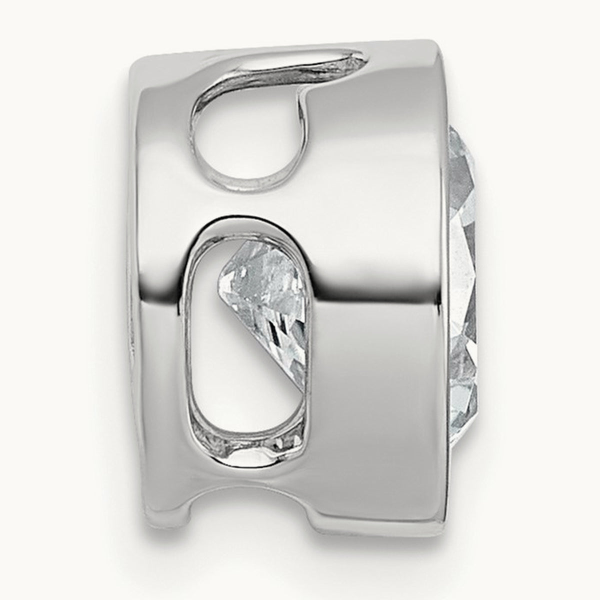 Round Bezel Set Chain Slide Pendant, 0.25-3.00 ct tw Lab-Grown Diamond — 3 ct, 14K White Gold
