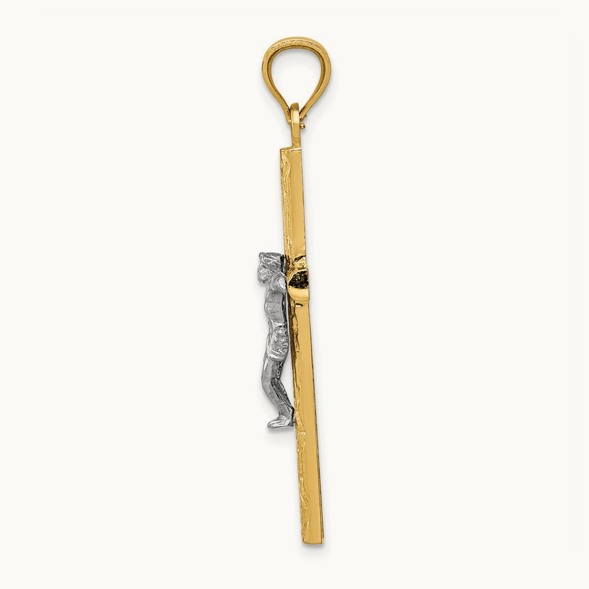 Crucifix Pendant, 14K Two-tone