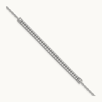 Fashion Link Bracelet, 1.00-1.25 ct tw Lab-Grown Diamond — 1 ct, 14K White Gold, 6.5 in