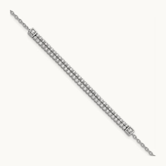 Fashion Link Bracelet, 1.00-1.25 ct tw Lab-Grown Diamond — 1 ct, 14K White Gold, 6.5 in