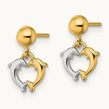 W/ Dolphin Dangle Earrings — photo set