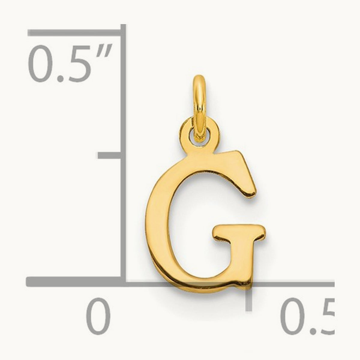 Cutout Letter G Initial Pendant, 14K Yellow Gold