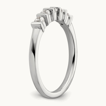 5-Stone Diamond Band, 14K White Gold