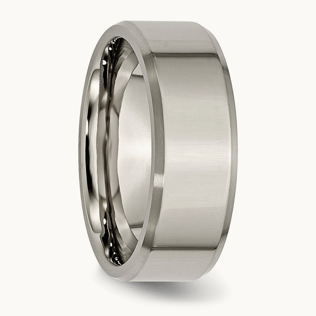 Polished with Brushed and Beveled Edge Band — 8mm, 12