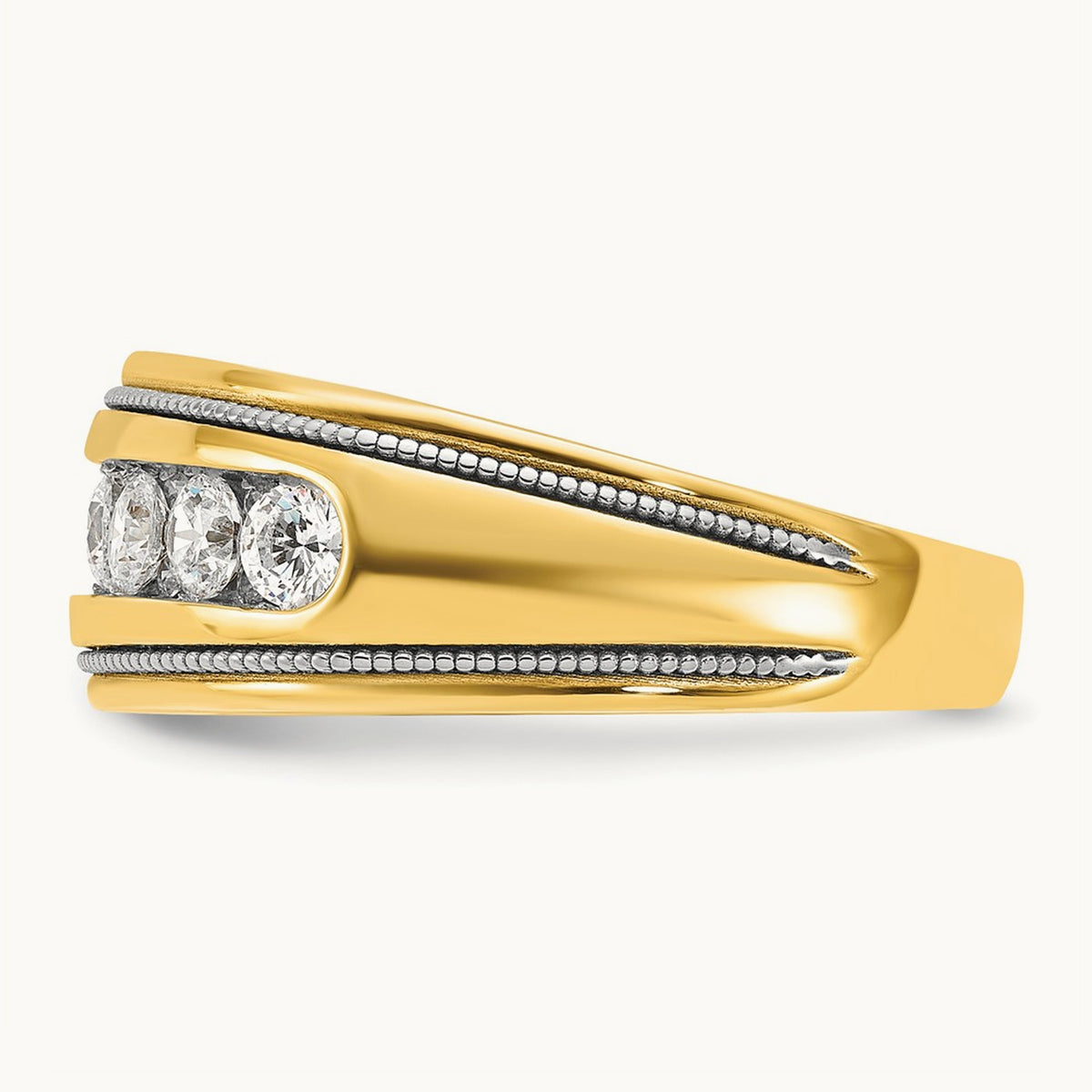 With White RH Men's Ring, 1.25 ct tw Lab-Grown Diamond
