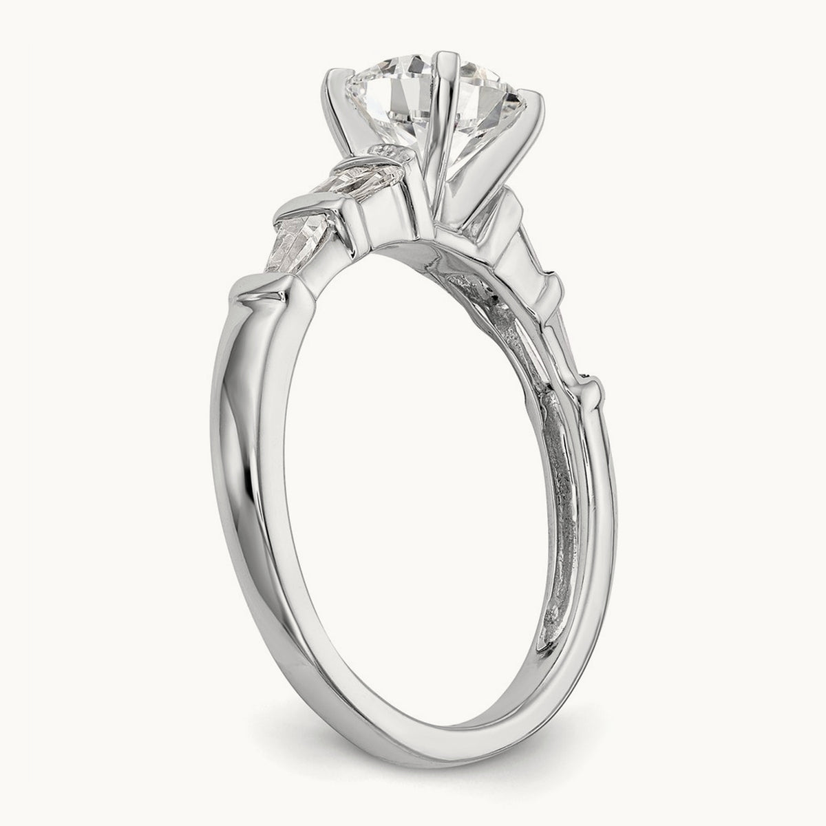 Peg Set Semi-Mount Engagement Ring, 0.50 ct tw