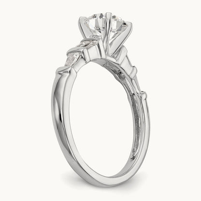 Peg Set Semi-Mount Engagement Ring, 0.50 ct tw