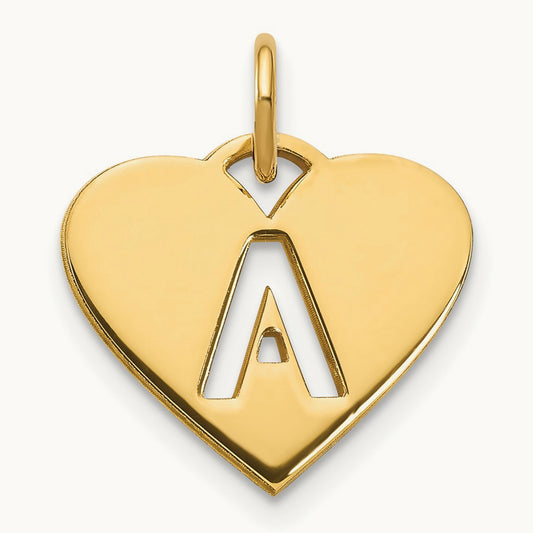 Initial Initial Charm, 14K Yellow Gold