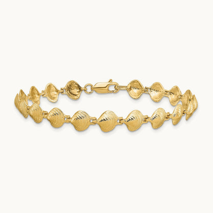 Clam Shell Bracelet, 14K