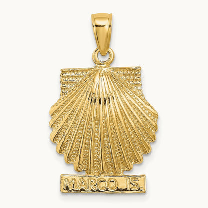MARCO IS. Scallop Shell Charm, 14K