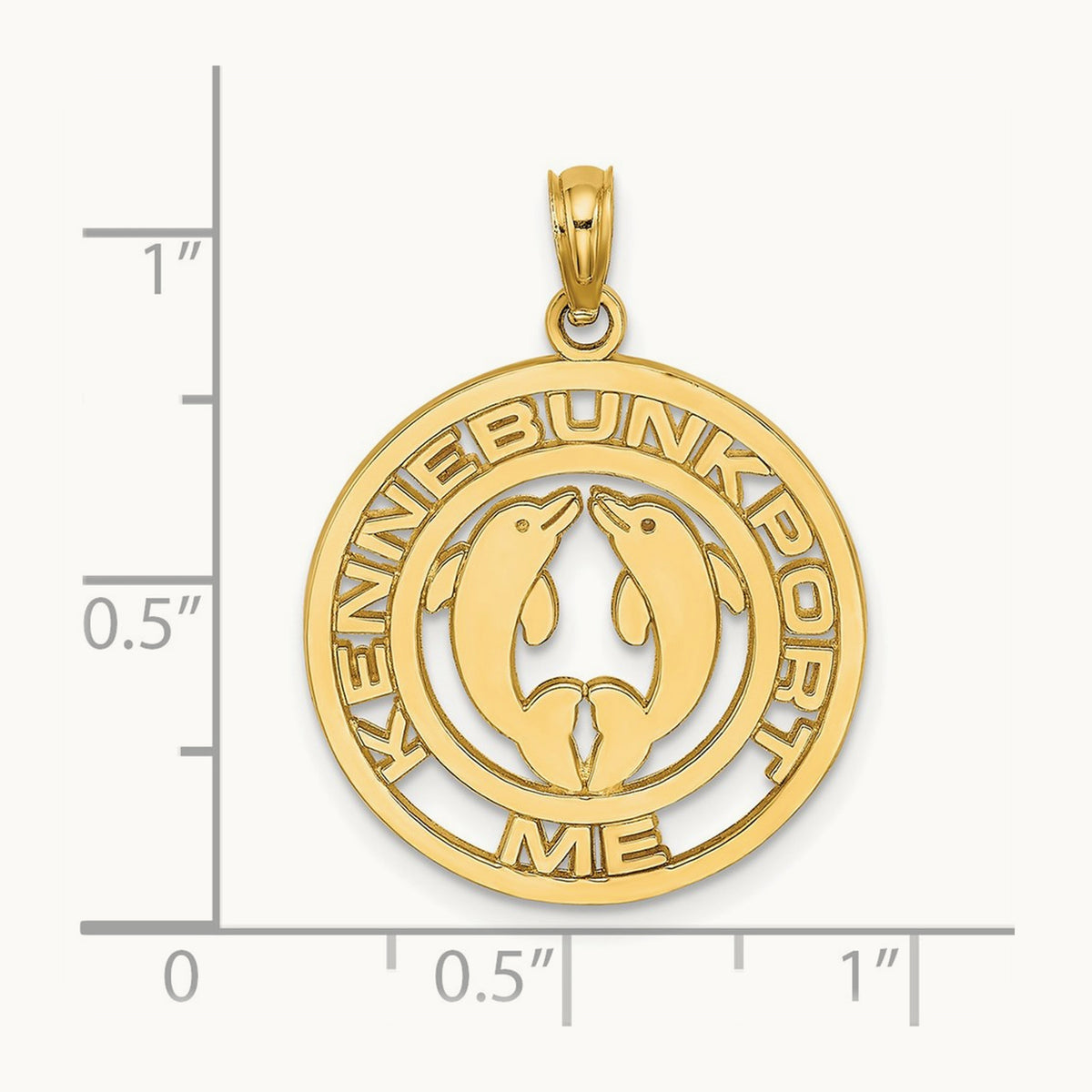 KENNEBUNKPORT Dolphins Charm, 14K