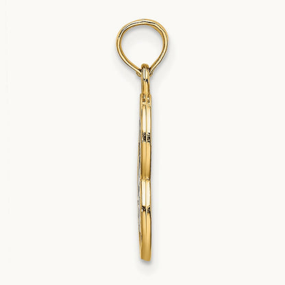 LIVE LOVE LAUGH In Heart Charm, 14K with Rhodium