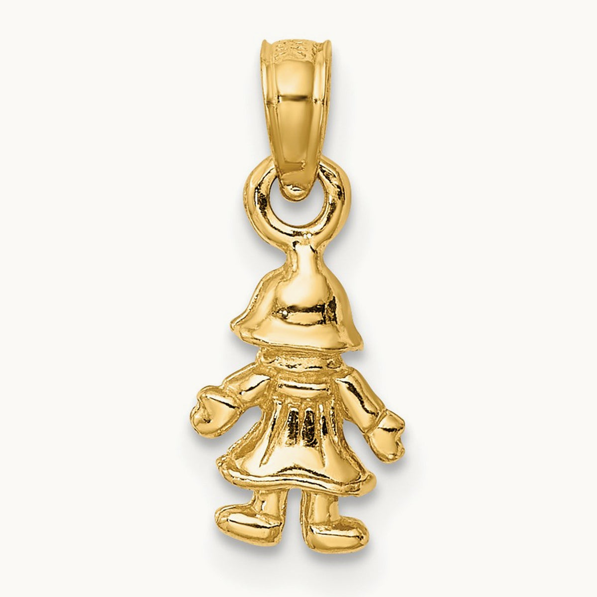3-D MINI DOLL Charm, 14K
