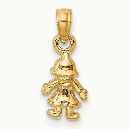 3-D MINI DOLL Charm, 14K