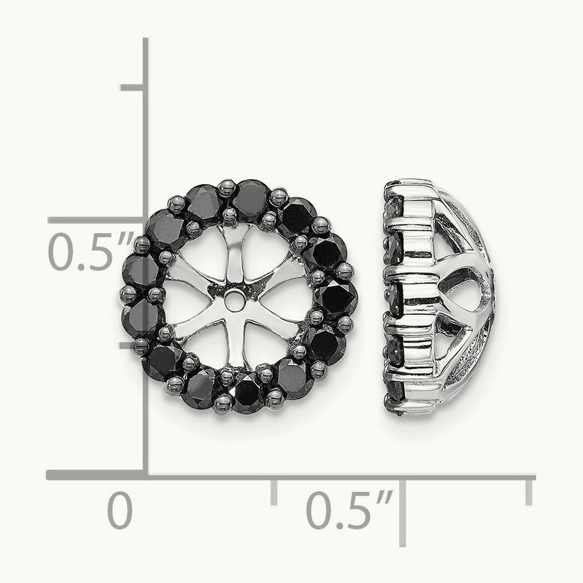 Black Diamond Earring Jackets — 11mm