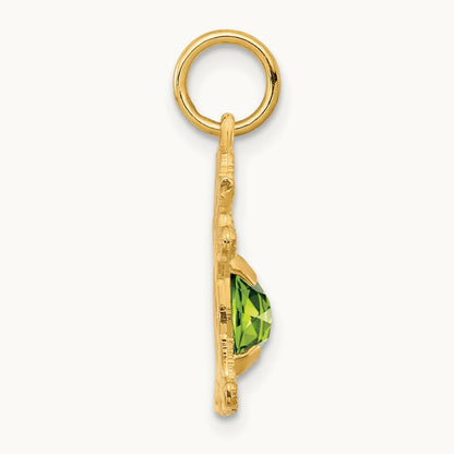 Girl 6x4 Oval Genuine Peridot-August — 14K Yellow Gold