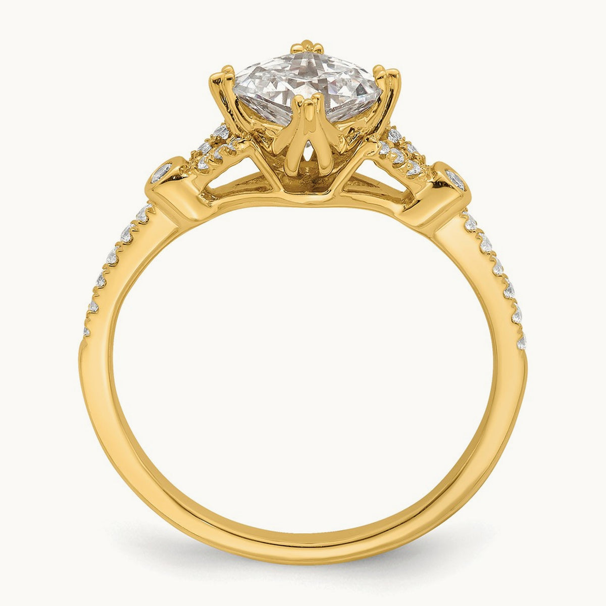 Cushion Semi-Mount Engagement Ring — 1 ct, 7