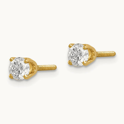 Single Stud Diamond Earring, 14K