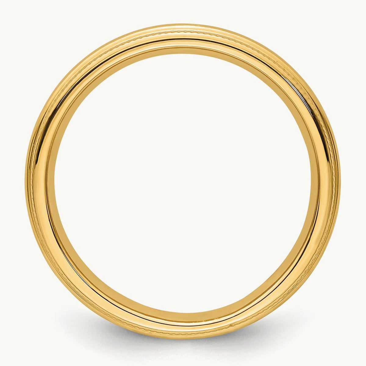 Milgrain Comfort Fit Band — 14K Yellow Gold, 3mm