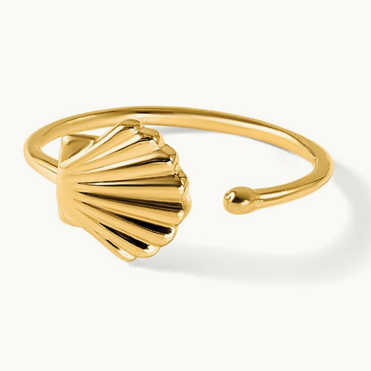20 Gauge Scallop Shell Nose Ring / Ear Cuff, 14K