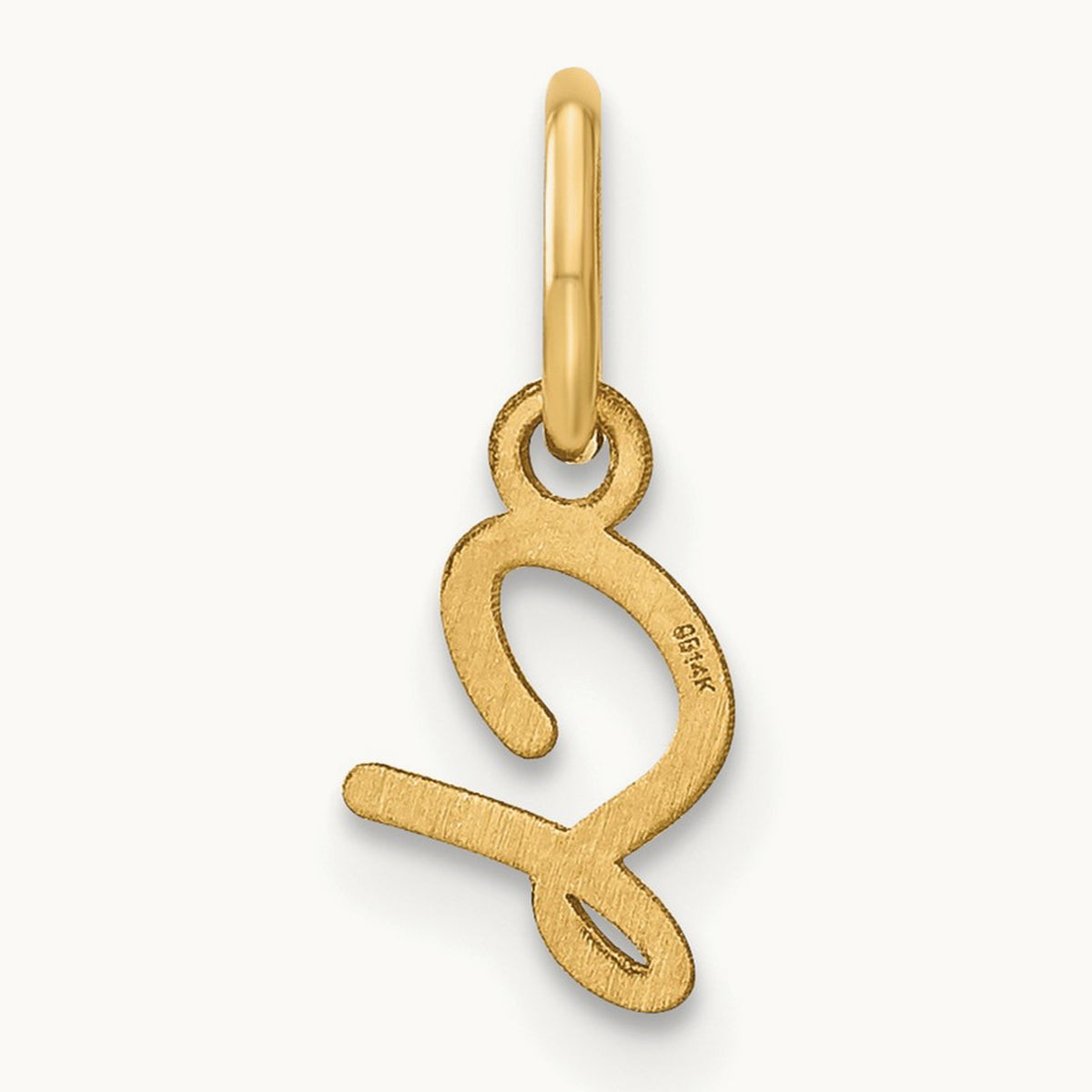 Upper case Initial Charm — 14K Yellow Gold, S