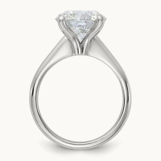 Round 8X Ring, 5.00 ct tw Lab-Grown Diamond — 14K White Gold