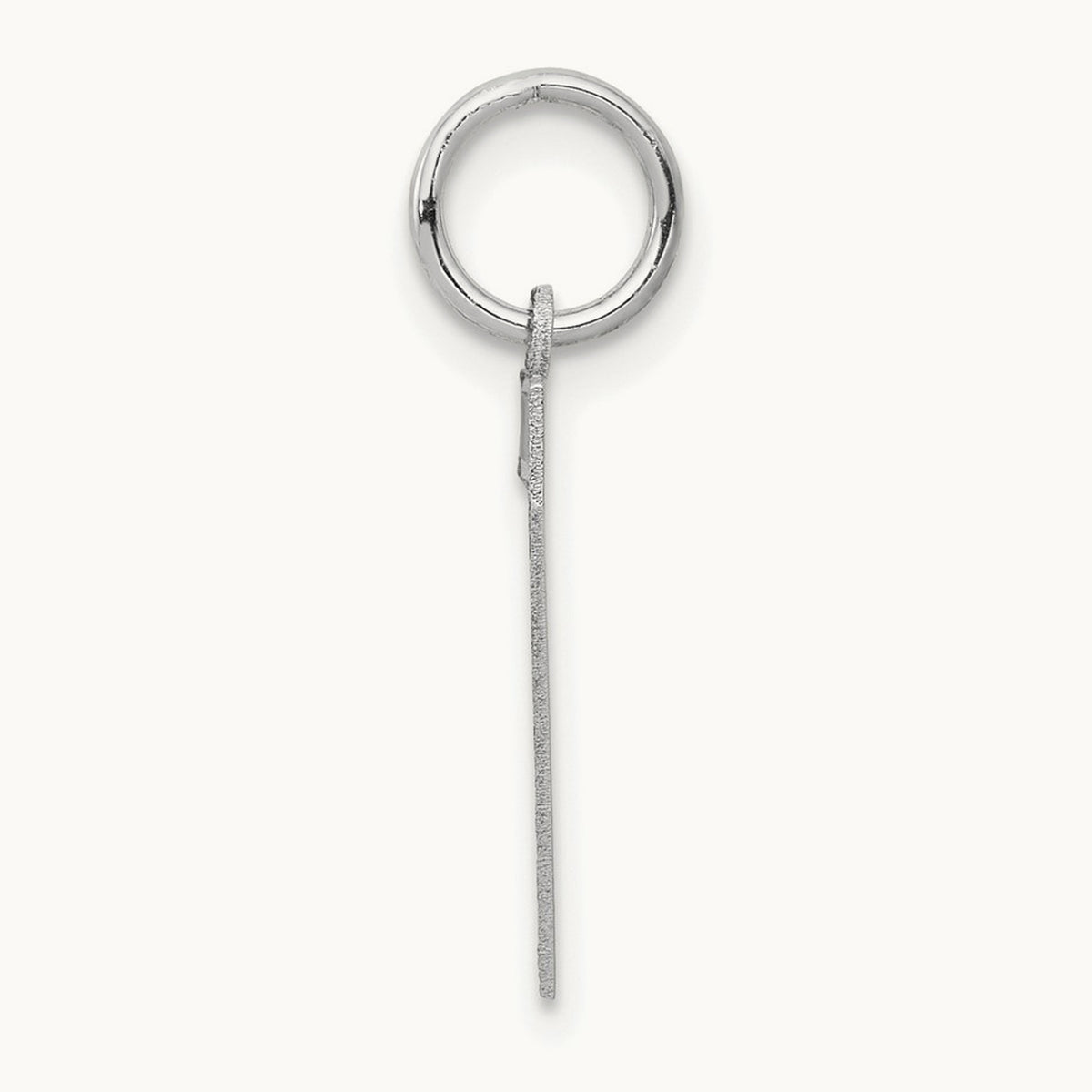 Medium Satin Number 7 Charm — 14K White Gold