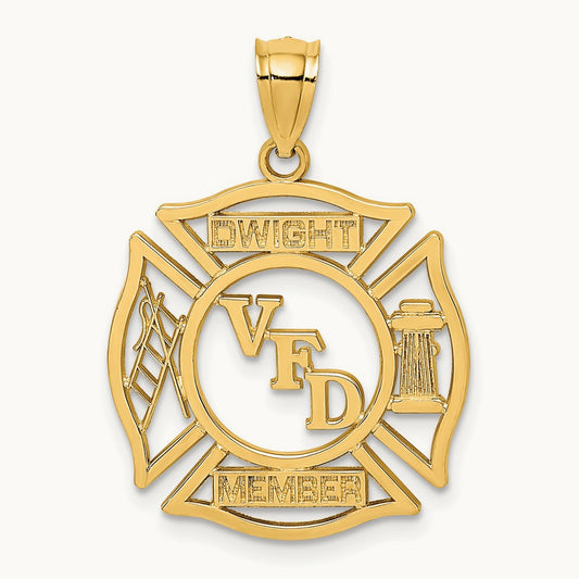 VFD DWIGHT MEMBER In Shield Charm, 14K
