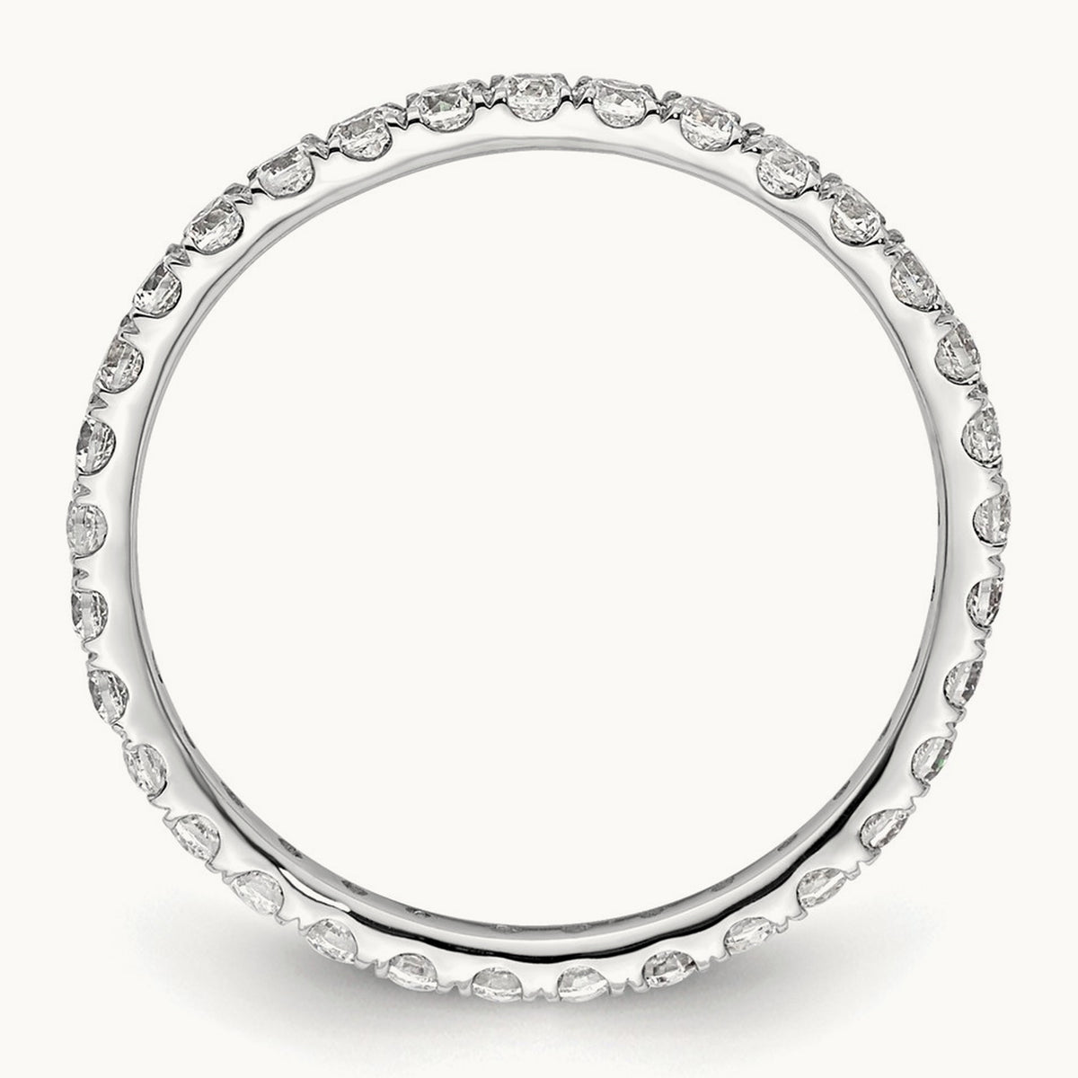 Polished U Shared Prong 1/2ct Diamond Eternity Band