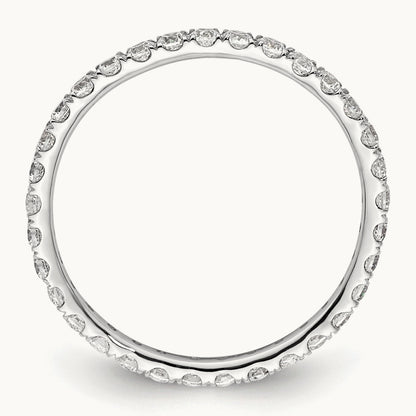 Polished U Shared Prong 1/2ct Diamond Eternity Band