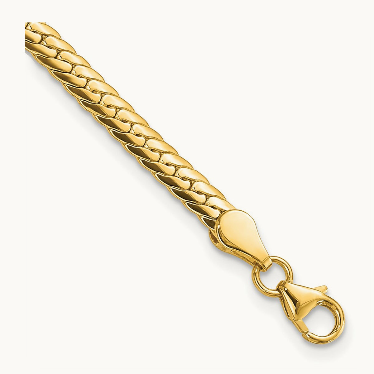 Polished 7in Fancy Link Bracelet, 14K