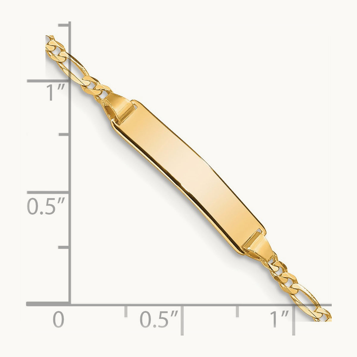 Figaro Link ID Bracelet, 14K